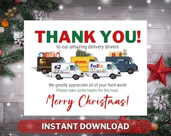 Delivery Driver Thank You Sign, Delivery Driver Snack Sign, Delivery Driver Snack Sign Printable, Mail Carrier Sign, Instant Download.