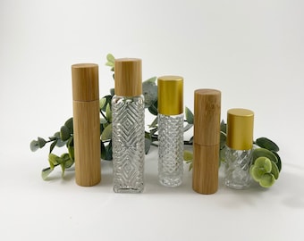 NEW! 5 Piece Collection of Glass Rollers || Wooden Rollers | Square | Diamonds | Swirl