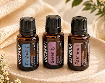 Pure Therapeutic Grade Essential Oils: Ylang Ylang, Serenity, Patchouli