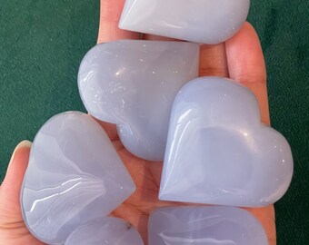 Blue Chalcedony Hearts