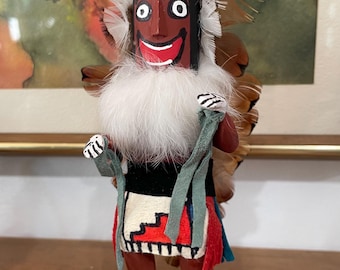 ホピ族のカチナ人形のアートプリント、ネイティブアメリカン、自然の