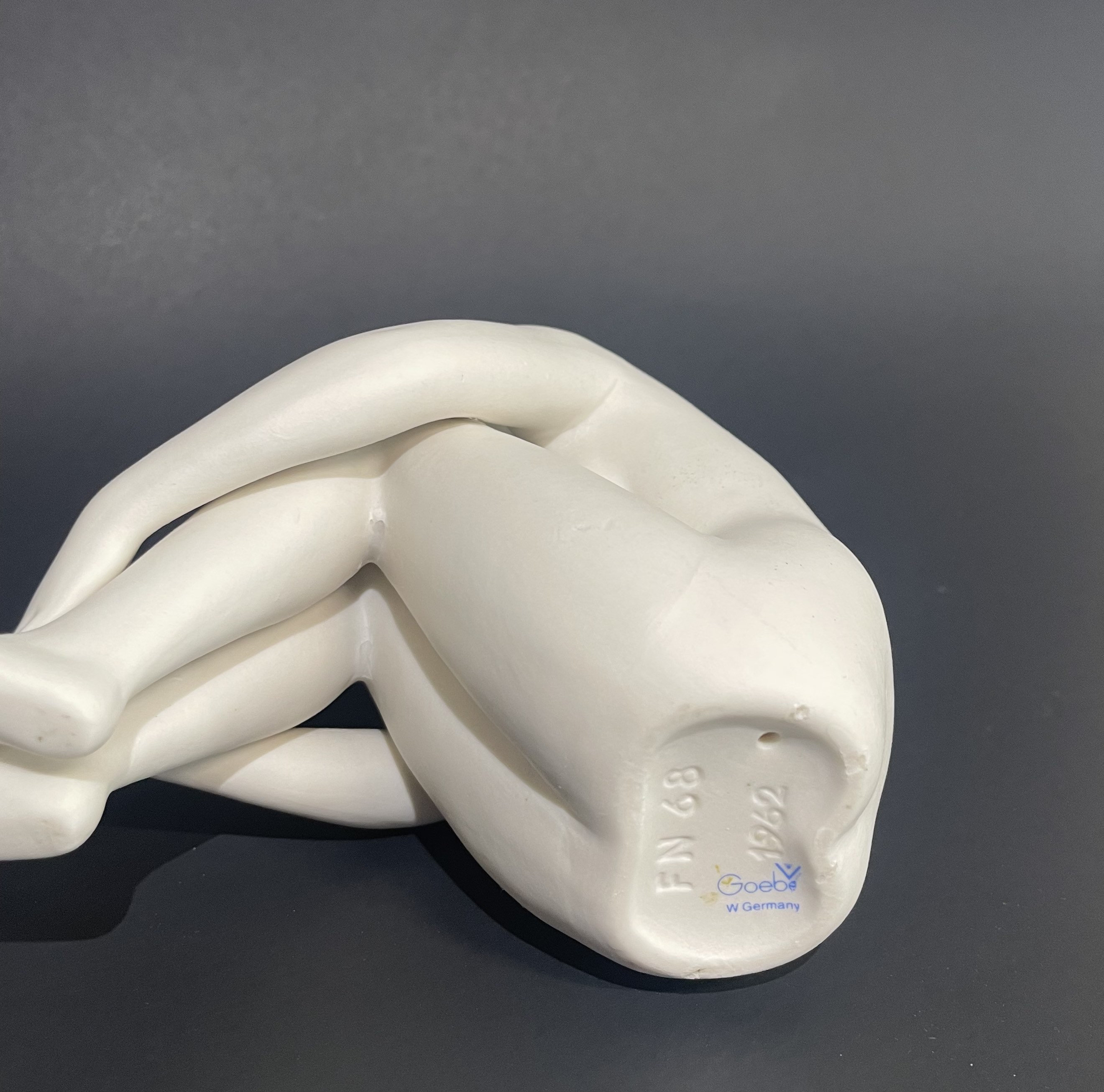 Rare Goebel White Bisque Porcelain Sitting Woman FN 68 Nude - Etsy