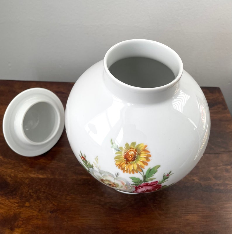 Kaiser Porcelain Ginger Jar Floral Etsy