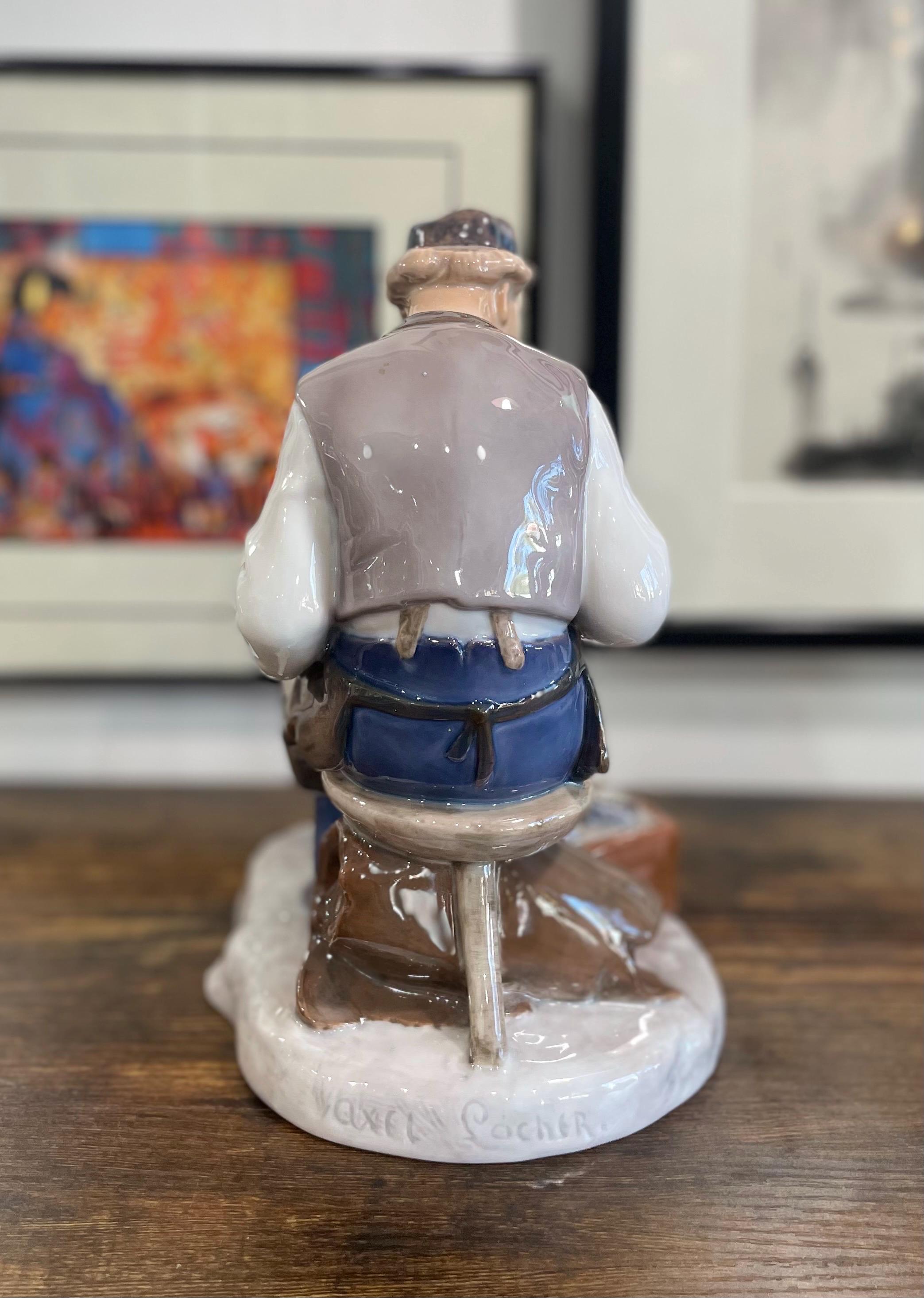 Bing and Grondahl Vintage Denmark Porcelain Figurine Shoemaker Hand ...