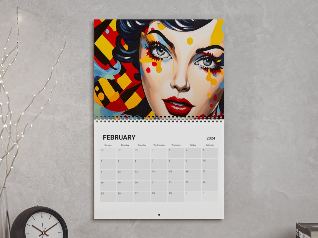 Pop Art Calendar 2025 Gift for Retro Art Lovers Gift for Him Gift for