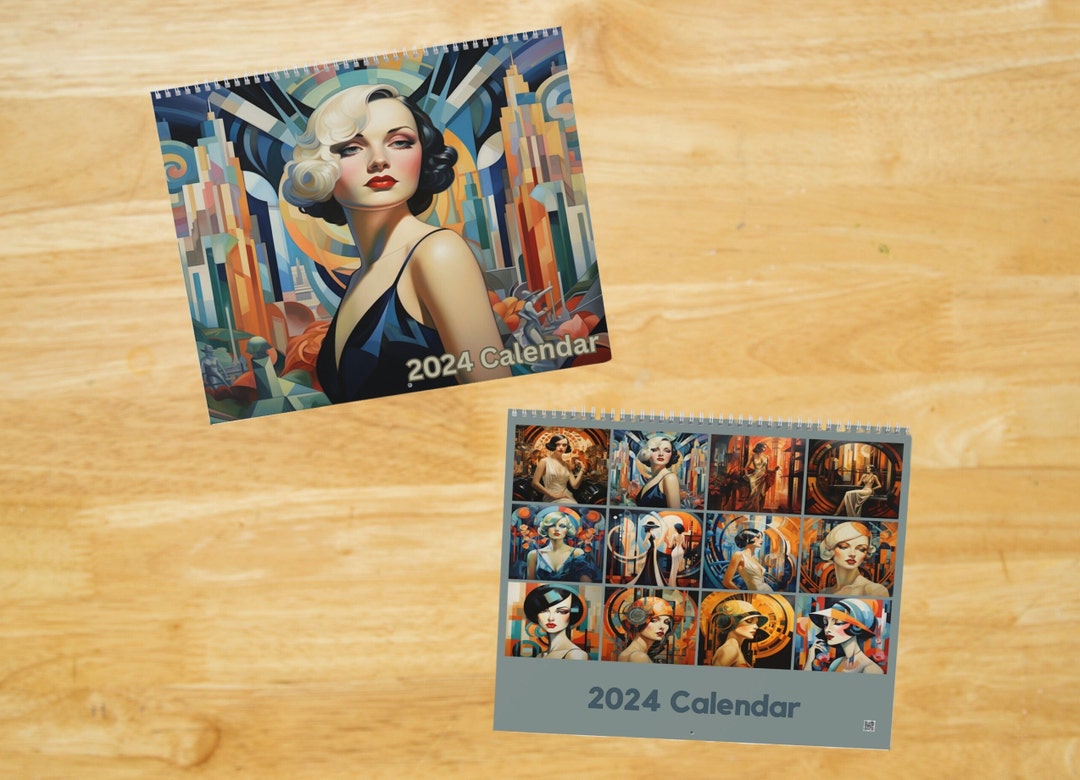 Art Deco Goddess Wall Calendars 2024 Gift for Art Deco Loverswall Art Art Deco Goddess Wall Calendars 2024 Gift for Art Deco Loverswall Art