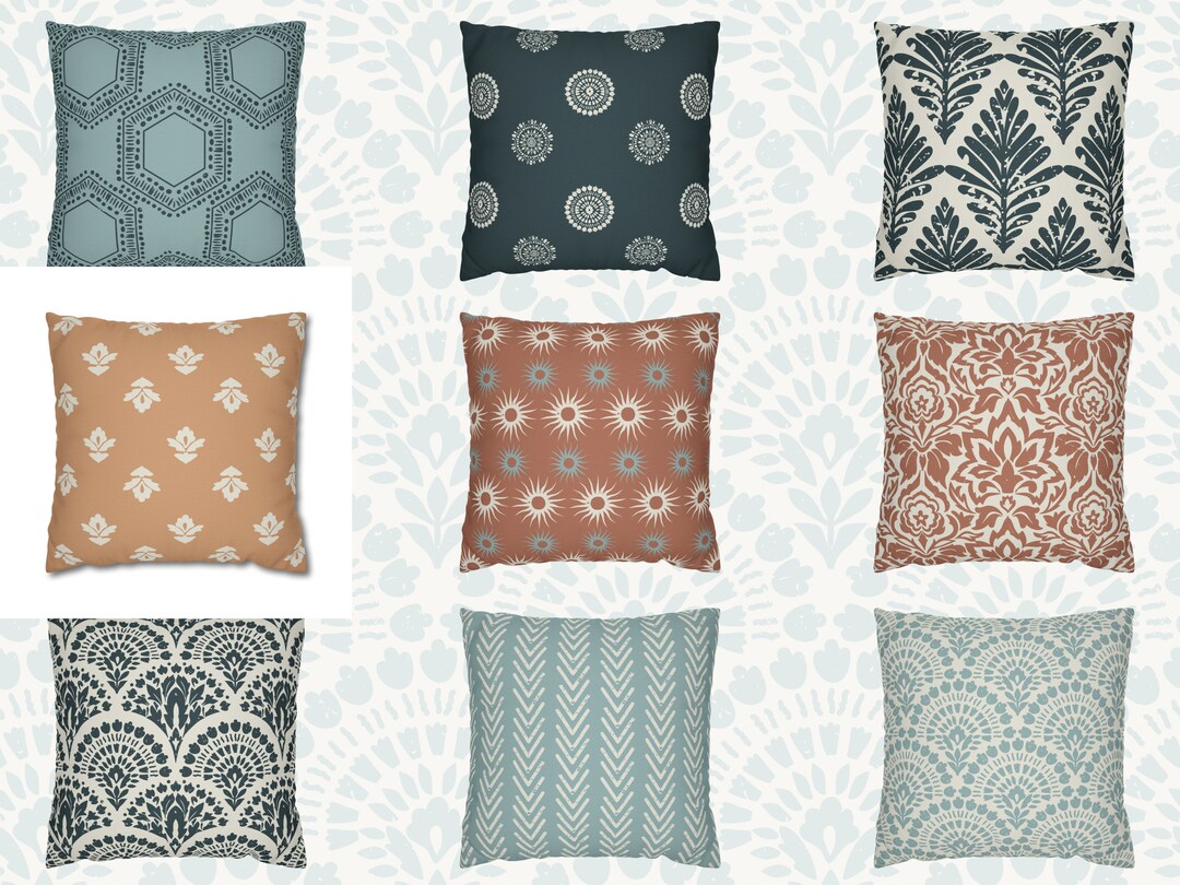 Boho Design Throw Pillow Case Collection cover Home Decor Etsy