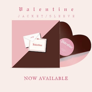 Valentine by Laufey Custom Vinyl Sleeve/Jacket PINK AND BROWN