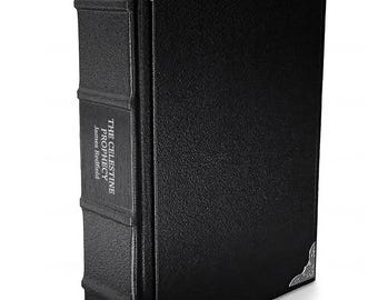 La profecía de Celestina de James Redfield. Libro de tapa dura encuadernado en cuero. Edición de lujo. Encuadernación gótica (regalo familiar).