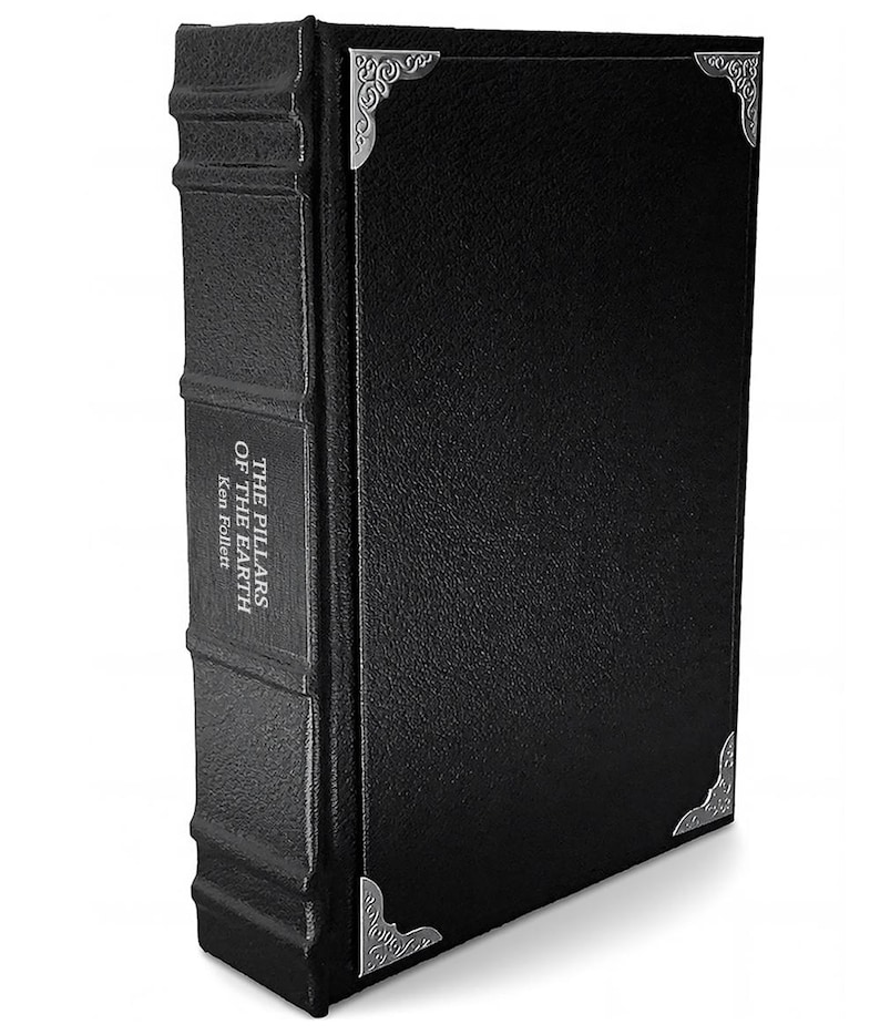 The Pillars of the Earth by Ken Follett Leather Bound Hardcover Book - Luxury Edition - Gothic Binding (Heirloom Gift) image 1