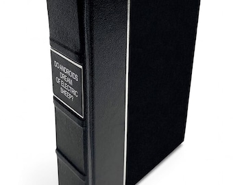 ¿Sueñan los androides con ovejas eléctricas? de Philip K. Dick. Libro de tapa dura y encuadernado en cuero - Edición de coleccionista (regalo personalizado)