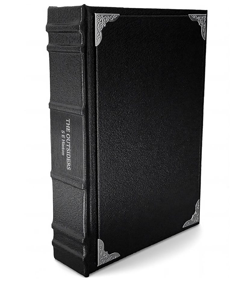 The Outsiders by S E Hinton Leather Bound Hardcover Book - Luxury Edition - Gothic Binding (Heirloom Gift) image 1