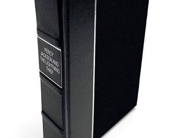 Percy Jackson and The Lightning Thief by Rick Riordan Leather Bound Hardcover Book - Collector's Edition (Personalized Gift)