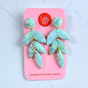 Handmade Earrings | Polymer Clay | Green