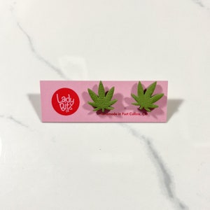 Handmade Earrings | Polymer Clay | Marijuana | Pot Leaf