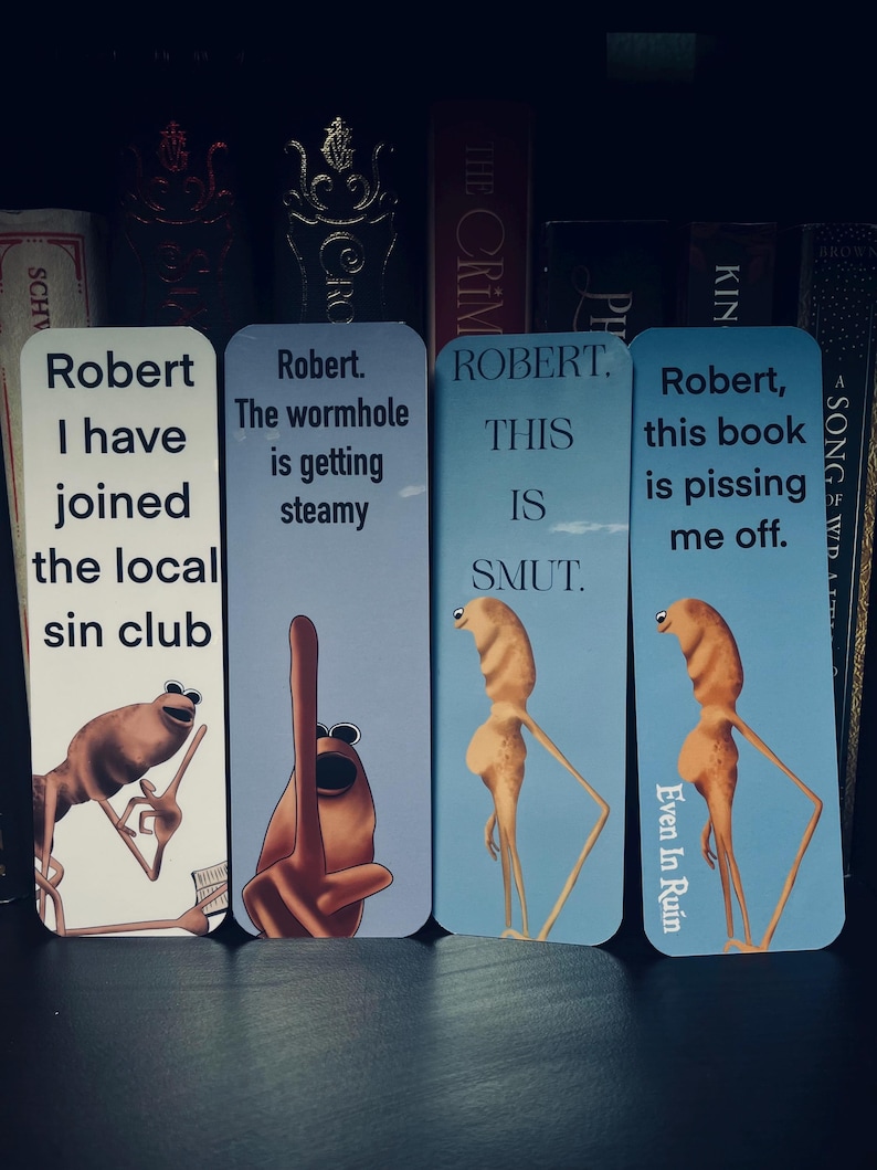 Marcus the Worm 2.5x7 in double sided bookmarks image 3