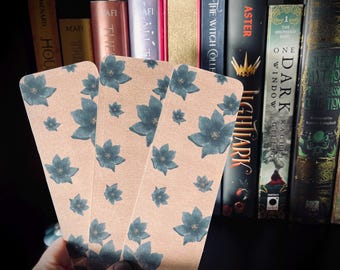 Floral 2.5x7in double sided bookmark