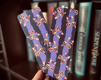 Spooky Cherries 2.5x7in double sided bookmark Halloween