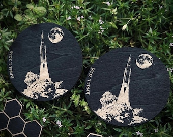 NASA SLS Artemis II mission launch pin or magnet