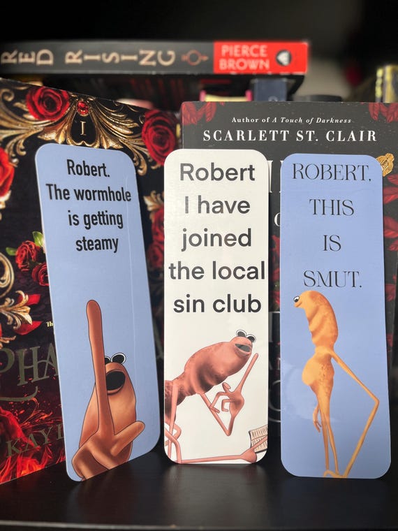 Marcus the Worm 2.5x7 in double sided bookmarks