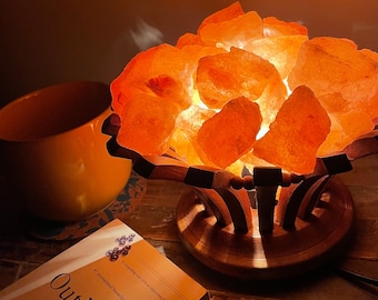 Wooden Bouquet Himalayan Salt Lamp | Authentic Crystal