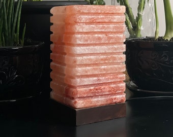 Pillar Salt Lamp | Authentic Himalayan Salt Crystal | Purifies Air & Improves Sleep | Home/ Office Decor