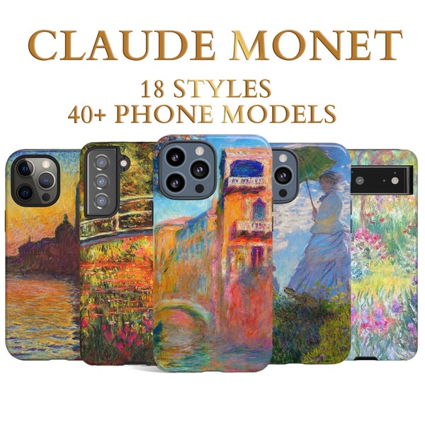 Monet-telefoonhoesje | iPhone-hoesje Claude Monet | Claude Monet-geschenk | iPhone-hoesje | Esthetisch telefoonhoesje | iPhone 14 Pro-ontwerperhoesje | Samsung