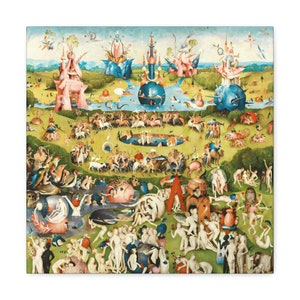 The Garden of Earthly Delights Canvas | Garden of Earthly Delights Print | Hieronymus Bosch Garden of Earthly Delights Painting | Wall art