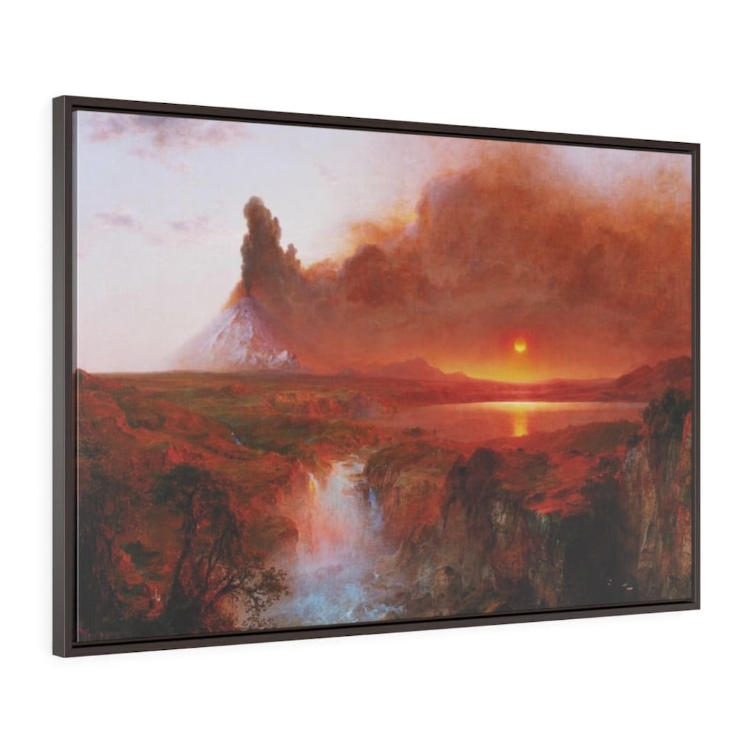 Frederic Edwin Church 1862 Cotopaxi Framed Canvas Print Mountain frederic-edwin-church-1862-cotopaxi-framed-canvas-print-mountain