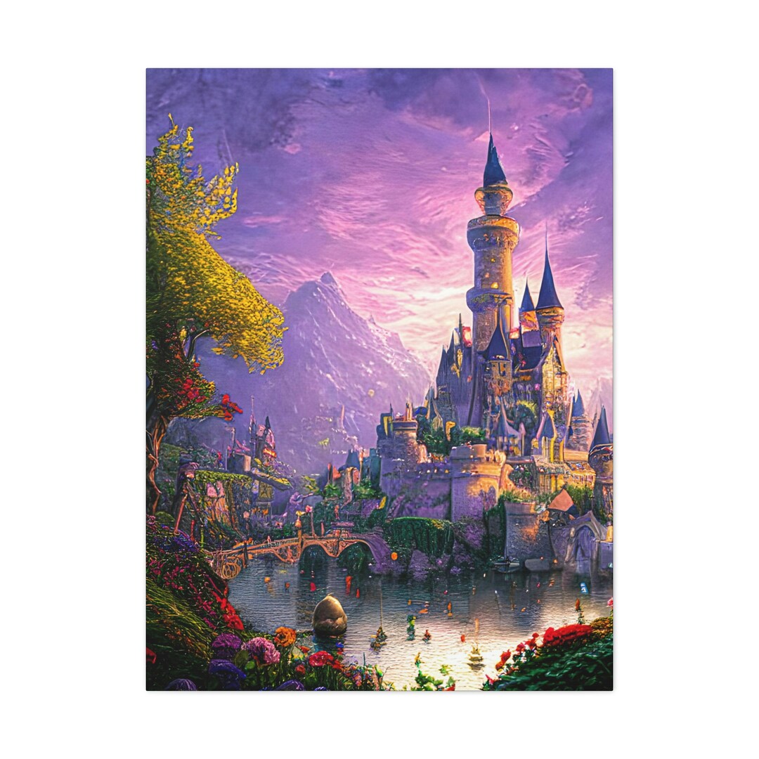 Rapunzel Castle Print Rapunzel Castle Canvas Rapunzel Gift for Kids and ...