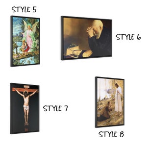 Trendy Christian Wall Art Framed Canvas Biblical Wall Art Jesus Painting Christ In The Storm Divine Mercy framed Artwork Canvas image 3