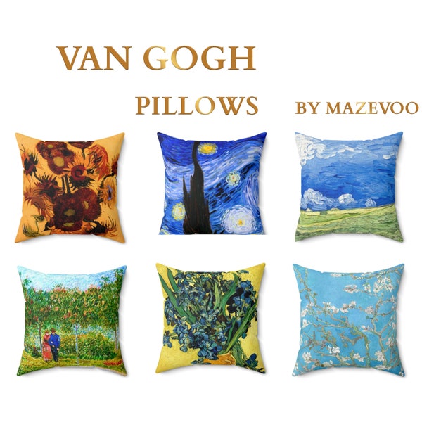 Throw Pillows Vincent Van Gogh | Flower pillow | Designer Pillows