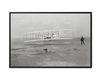 ライト兄弟の初飛行のプリント：1903年キティホーク航空写真 - Etsy 日本