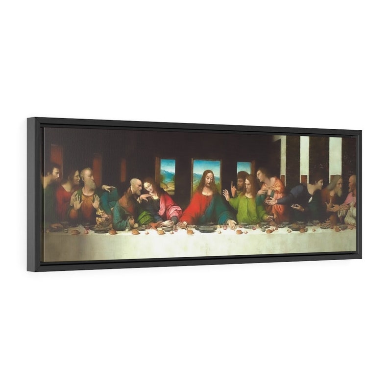 Last Supper Wall Art by Leonardo Da Vinci Framed Last Supper Etsy