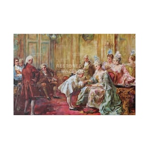 La présentation du jeune Mozart à Mme de Pompadour à Versailles en 1763 | Impression de peinture Vicente García de Paredes