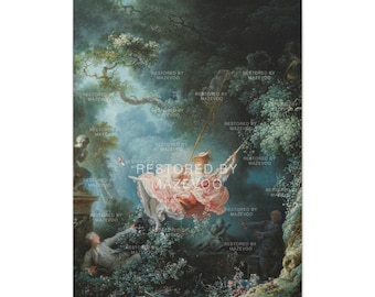 ジャン＝オノレ・フラゴナール「ブランコ」美術館品質のロールド油絵