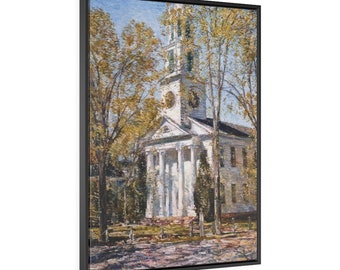 Church At Old Lyme (1906)  | Childe Hassam | Framed Canvas Print | Wall Art