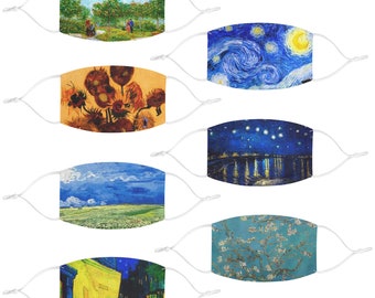 Vincent Van Gogh Mask  | Van Gogh Face Mask  | Van Face Mask | Van Gogh Irises Face Mask