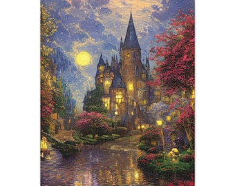 Magical Castle Painting Reproduction | Princess Fantasy Land | Girls Room Gift | Present idea