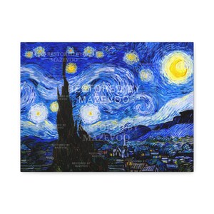 Starry Night Canvas Wall art | Starry Night Poster Print | Van Gogh Wall Art | Starry Night Stretched Canvas | Starry Night Decoration Gift