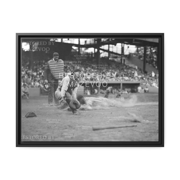 Lue Gehrig Poster Print | Vintage Baseball Canvas Historic Sports Artwork Timeless Sports Gift, Black and White Photo Art Nostalgic Game Day