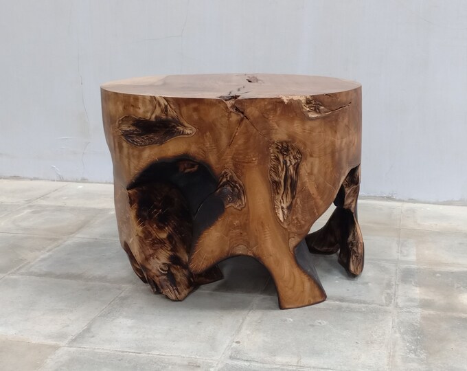 Round Teak Root Coffee Table Round Teak Root Side Table Etsy