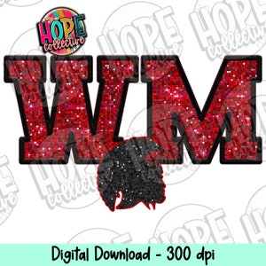 WM Trojans Disco Sequin Faux geborduurde schoolgeest ontwerp PNG