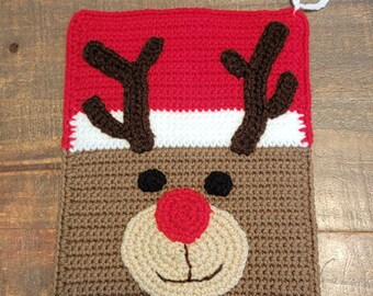 Agarradera de Rudolph el Reno de la Nariz Roja, Regalo para Maestros, Agarradera de Navidad, Decoración de Pared, Agarradera de Rudolph para Niños, Rudolph