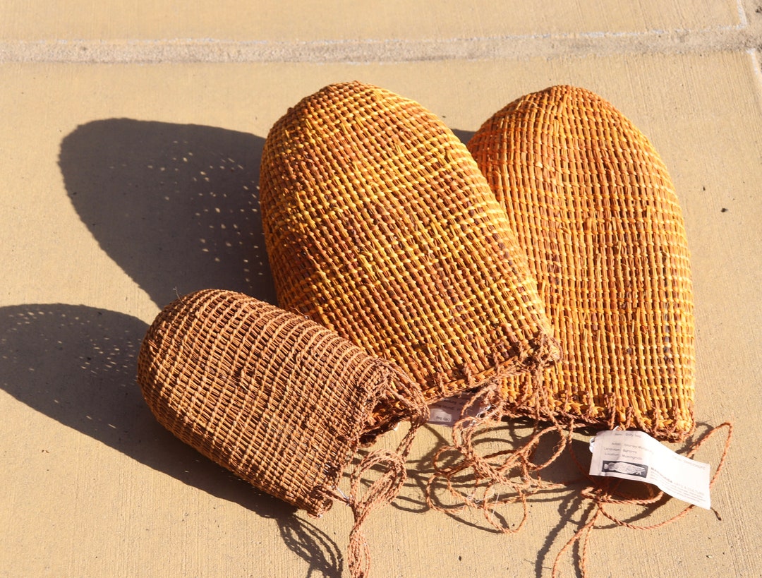 Set of 3 Handcrafted Aboriginal Dilly Bags/baskets Etsy