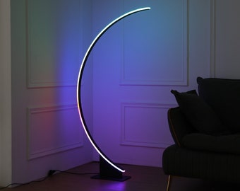 Artiva USA Half-Moon 56" Full-Arched 35W Led Floor Lamp With Remote & Rgb Party/Mood Light