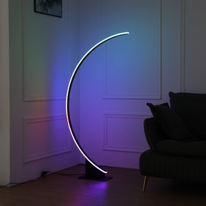 Artiva USA Half-Moon 56" Full-Arched 35W Led Floor Lamp With Remote & Rgb Party/Mood Light