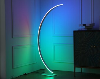 Livarno lux curved sale led floor lamp