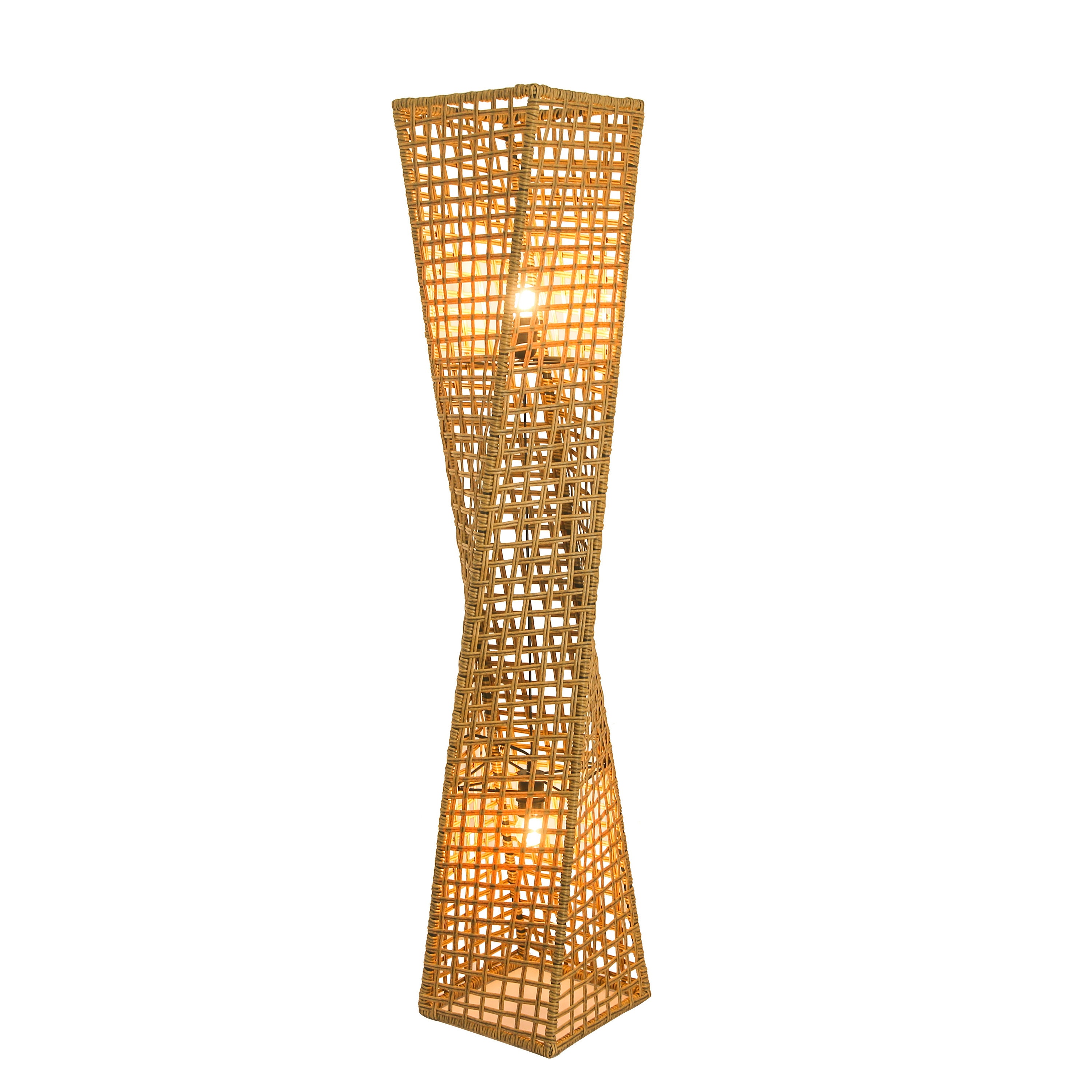 Tall rattan sale floor lamp