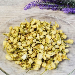 All Natural Dried Whole Jasmine Flowers, Sealed for Maximum Freshness, Assorted Sizes Available, Kosher, High Quality, Green Witch Gifts